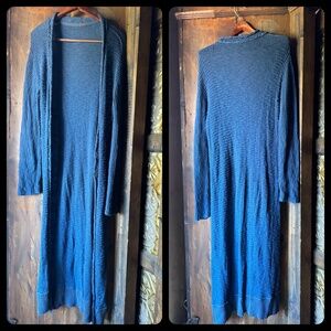**SOLD** Blue Maxi length Cardigan -- GREAT piece